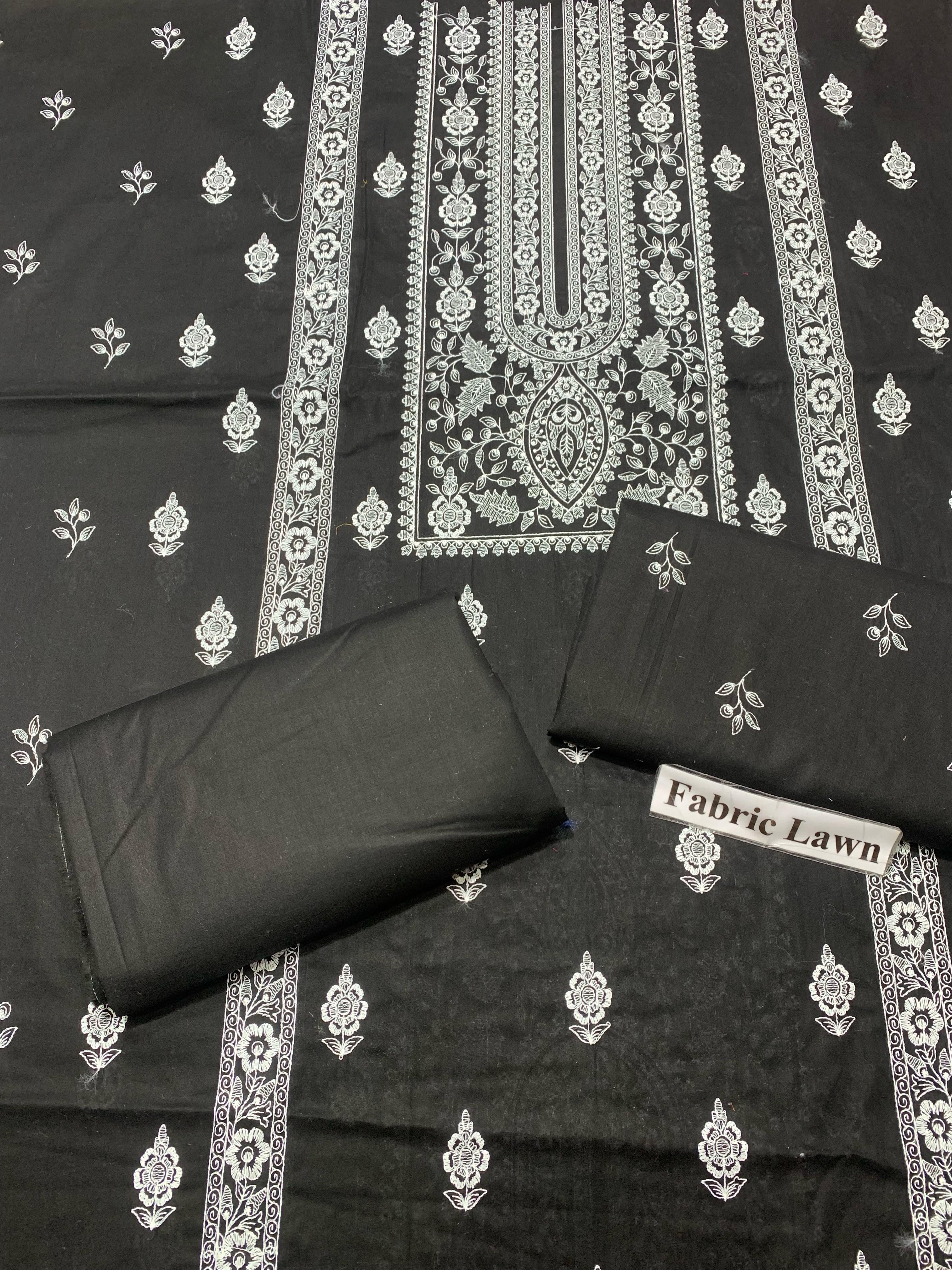 Embroidered - Lawn 2 Pcs Unstitched Shirt and Trouser