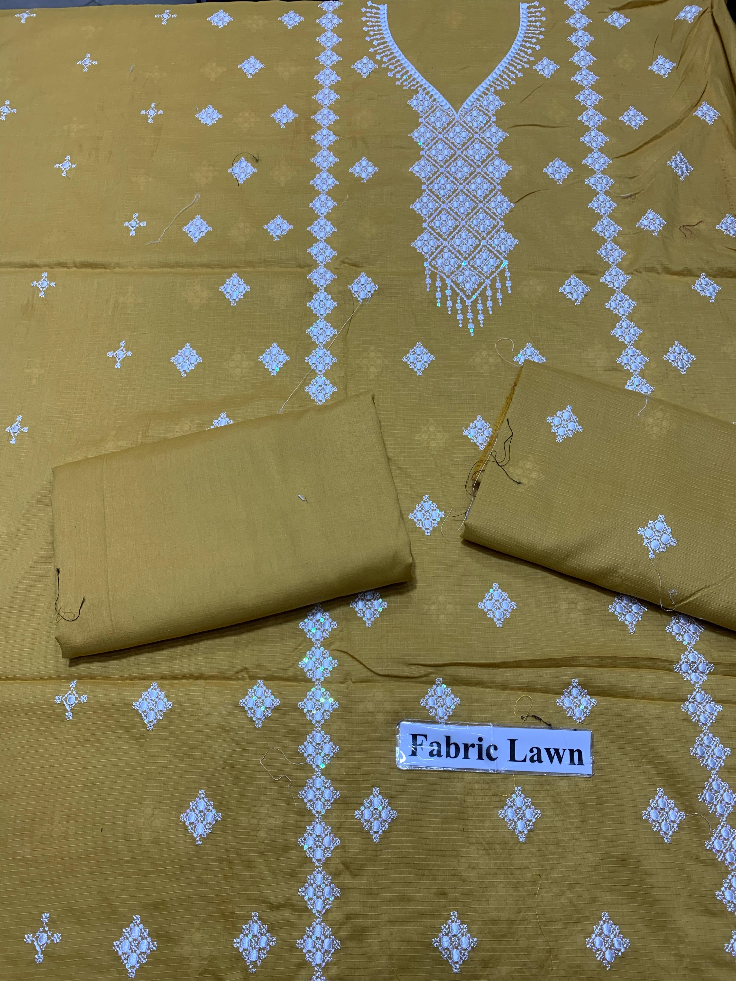 Embroidered - Lawn 2 Pcs Unstitched Shirt and Trouser