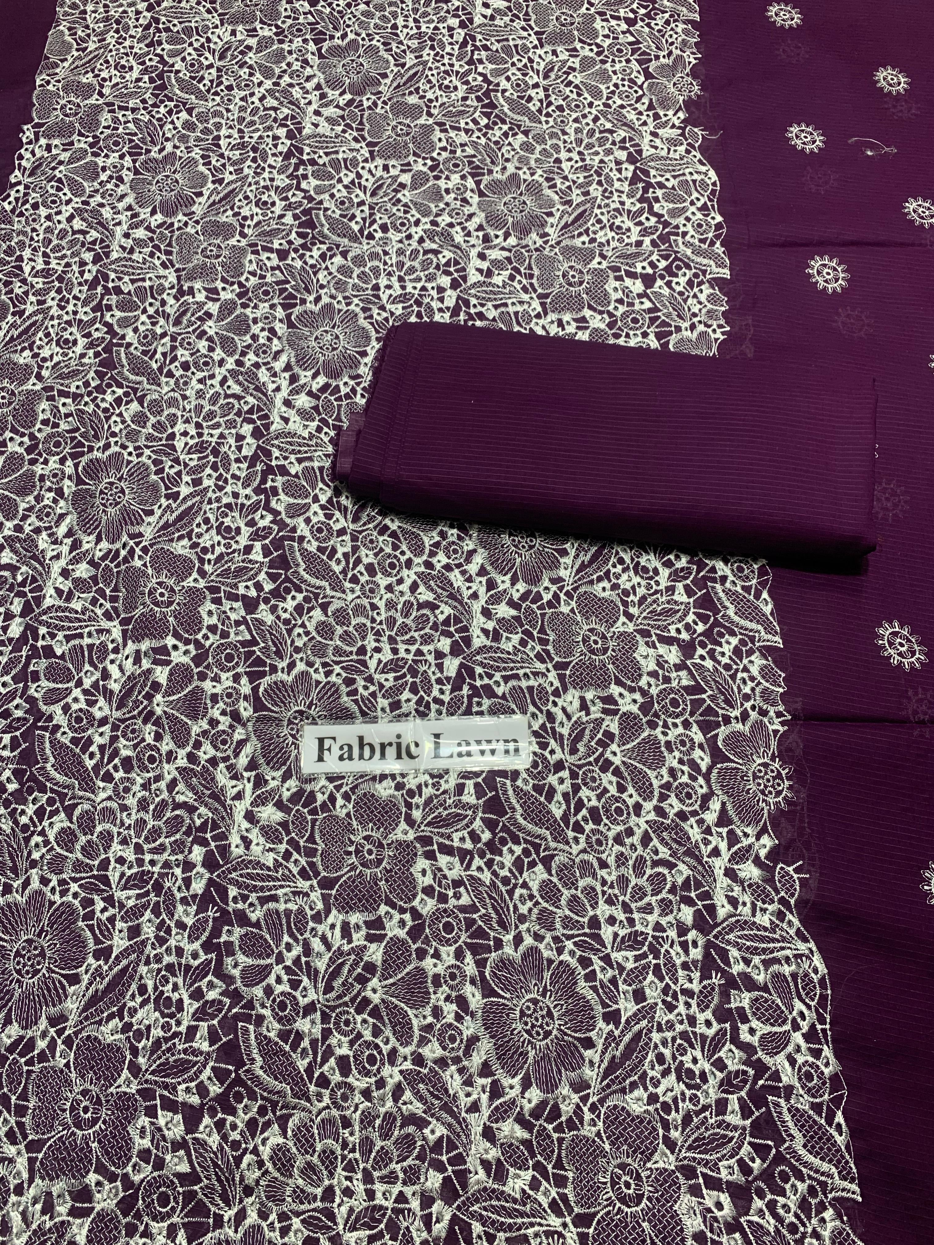 Bareeze Chikan Kari - Lawn 2 Pcs Embroidered Unstitched Suit - Summer Oufits.
