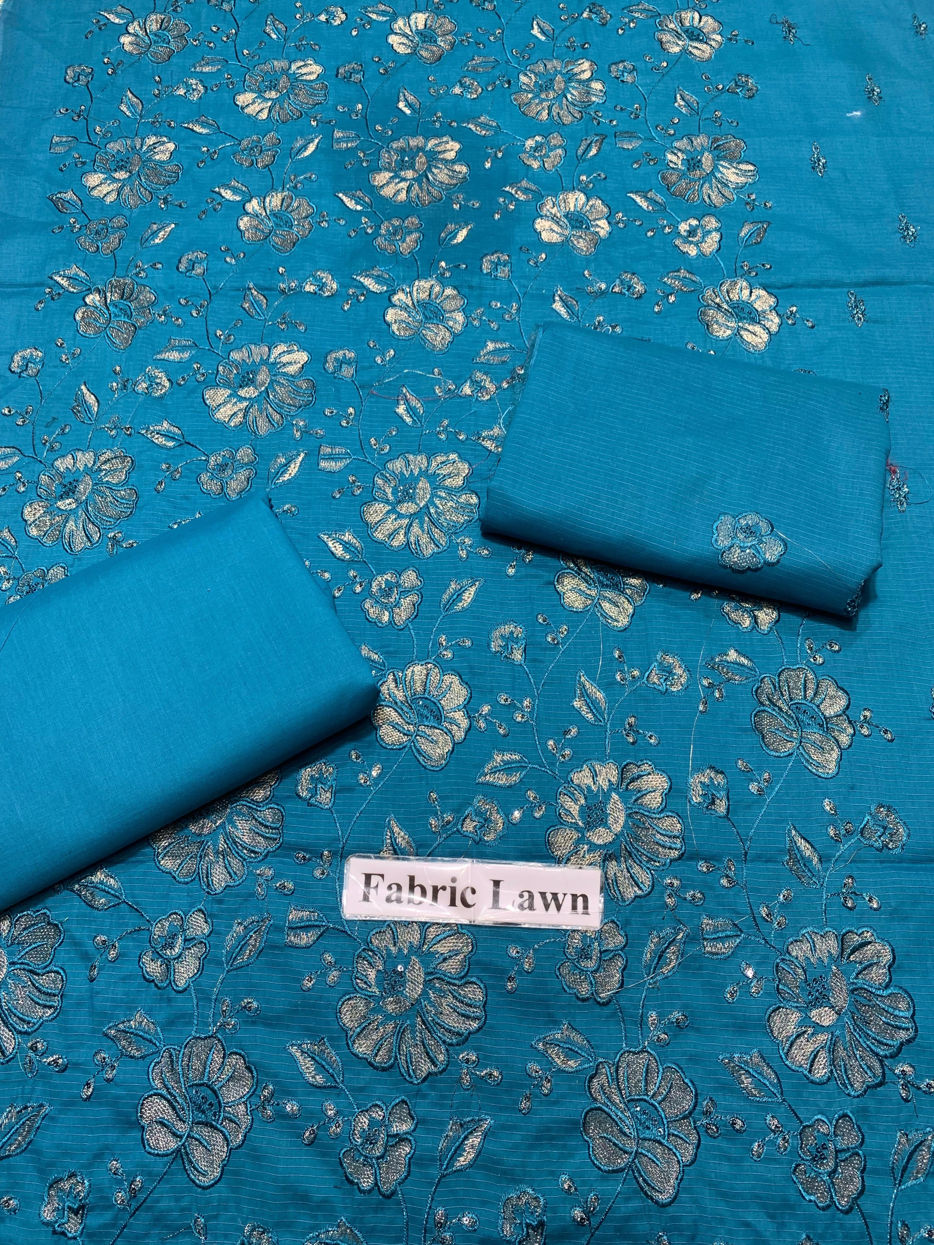 Embroidered - Lawn 2 Pcs Unstitched Shirt and Trouser