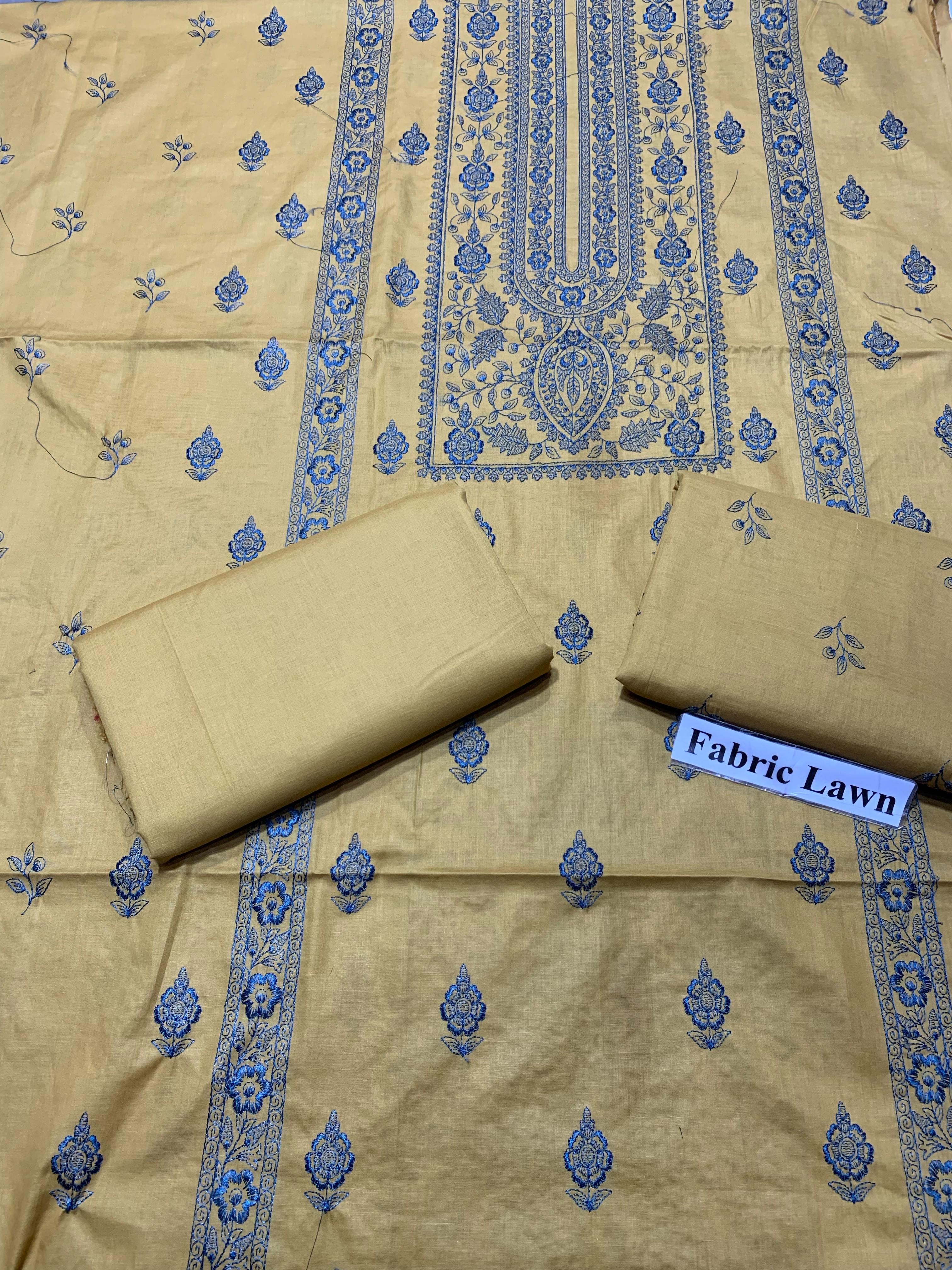 Embroidered - Lawn 2 Pcs Unstitched Shirt and Trouser
