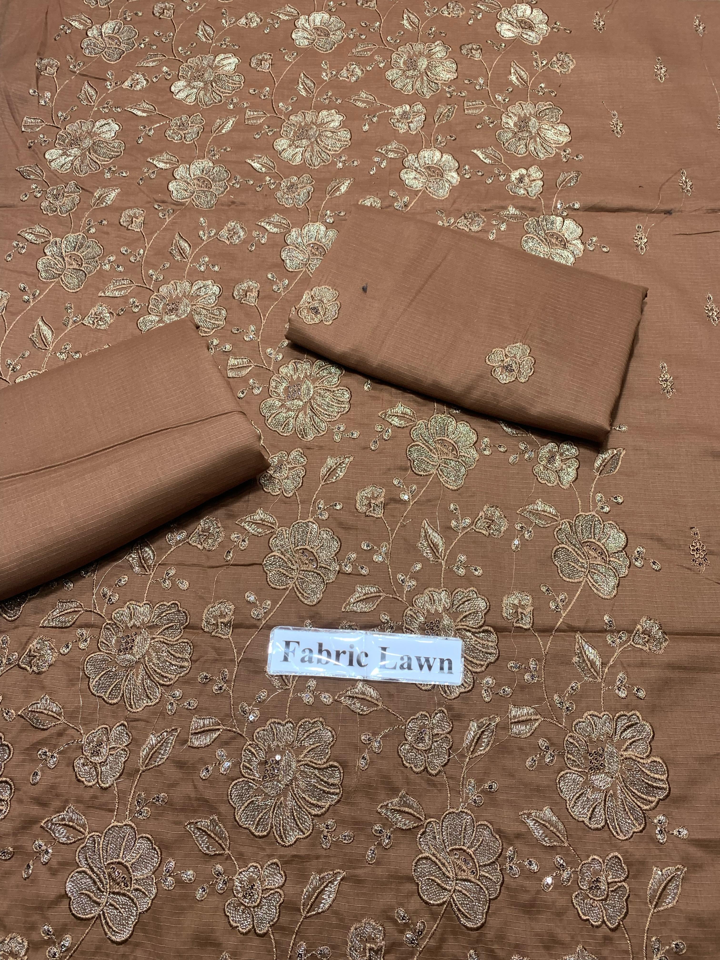 Embroidered - Lawn 2 Pcs Unstitched Shirt and Trouser