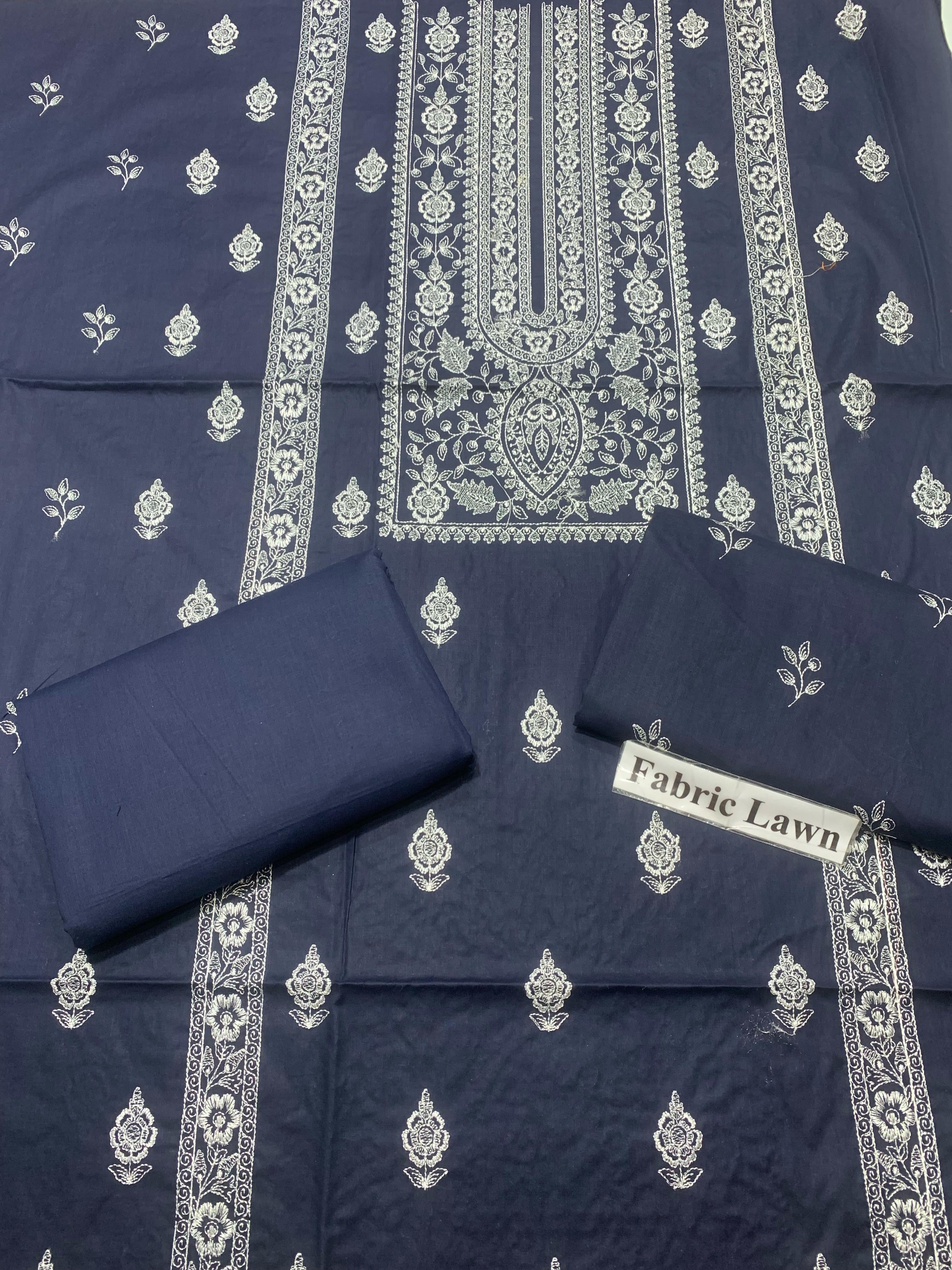 Embroidered - Lawn 2 Pcs Unstitched Shirt and Trouser