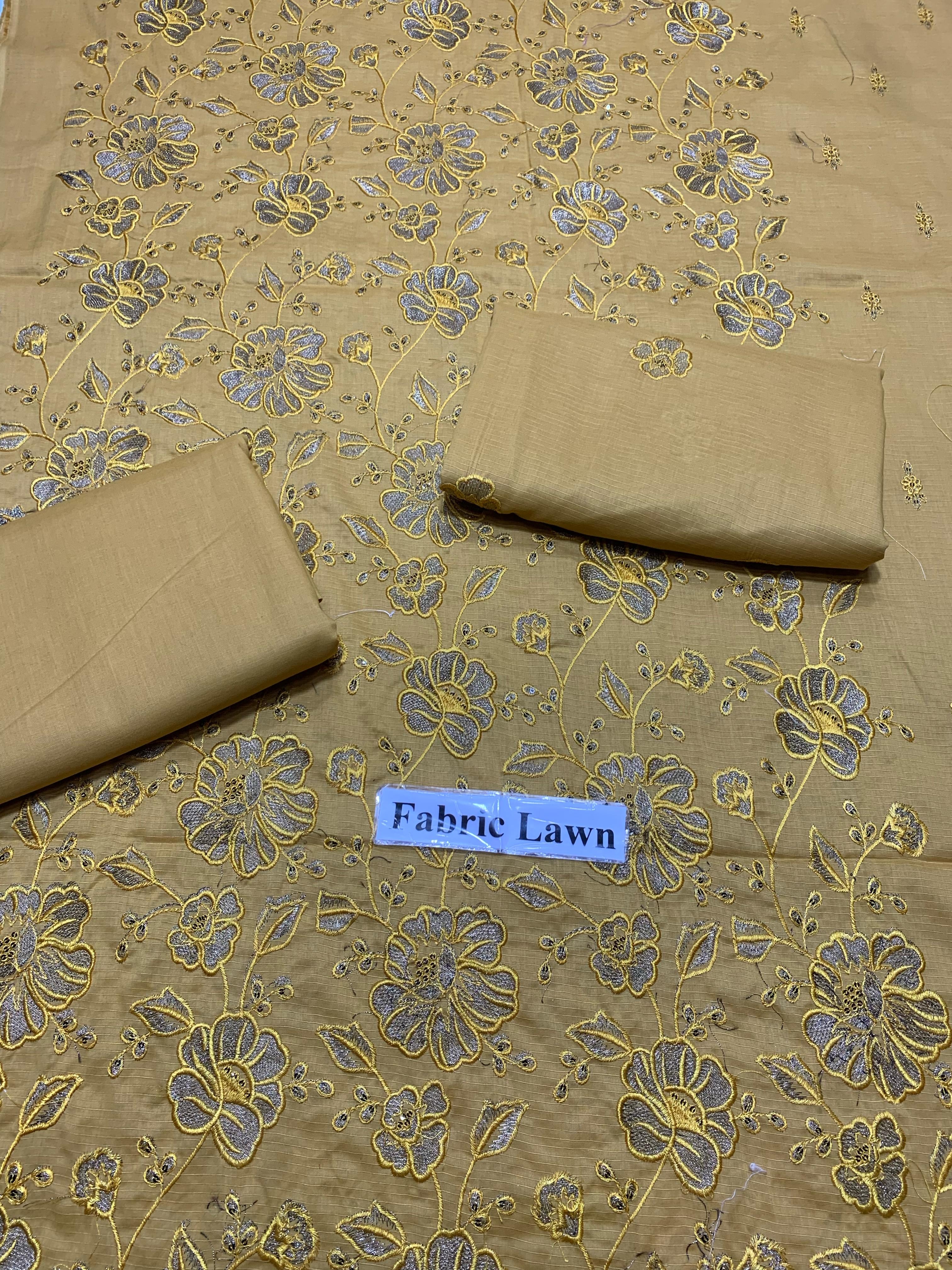 Embroidered - Lawn 2 Pcs Unstitched Shirt and Trouser