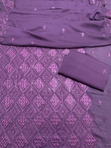 Fancy Crinkle Chiffon 2Pcs Shirt and Dupatta.