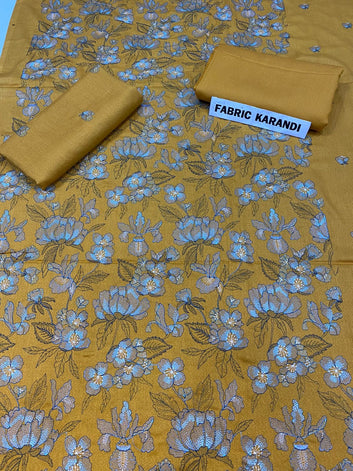 Bareeze - Karandi 2Pc      Premium Embroidered Unstitched Suit - Latest Fashion