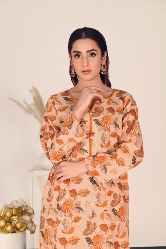 Khaddar - 2Pcs Printed Shirt and Trouser
