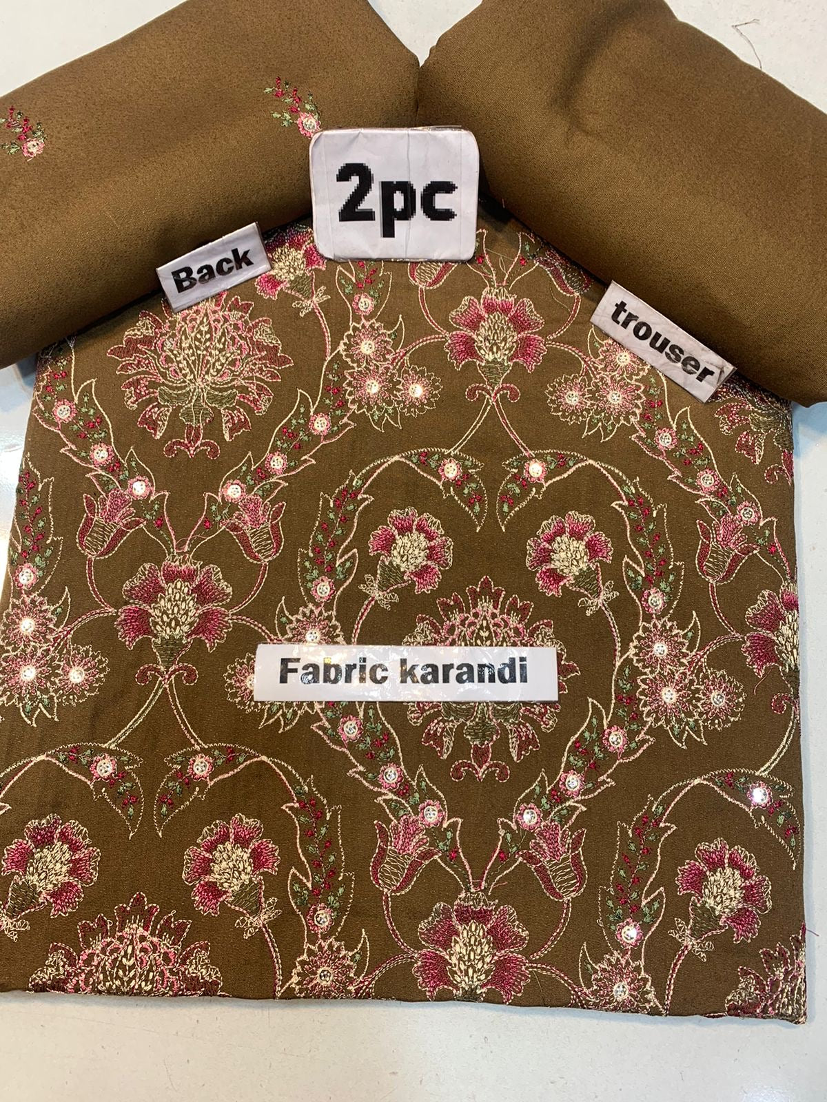 Bareeze - Karandi 2Pc      Premium Embroidered Unstitched Suit - Latest Fashion