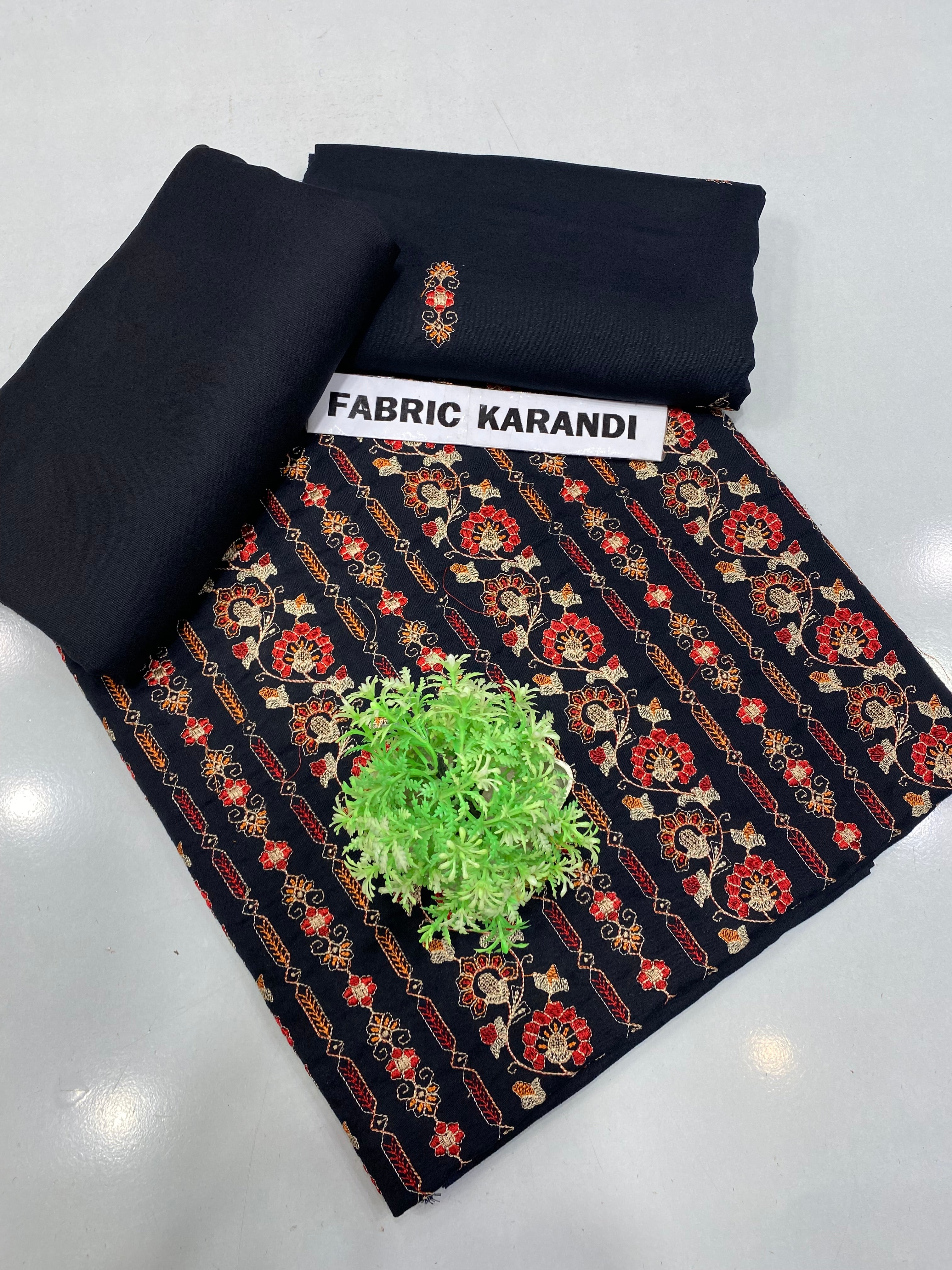 Bareeze - Karandi 2Pc      Premium Embroidered Unstitched Suit - Latest Fashion