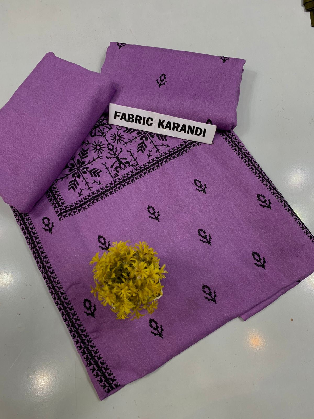 Bareeze - Karandi 2Pc      Premium Embroidered Unstitched Suit - Latest Fashion