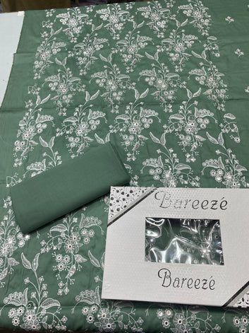 9mm - Lawn 2 Pcs Embroidered Unstitched Suit - Summer Oufits.