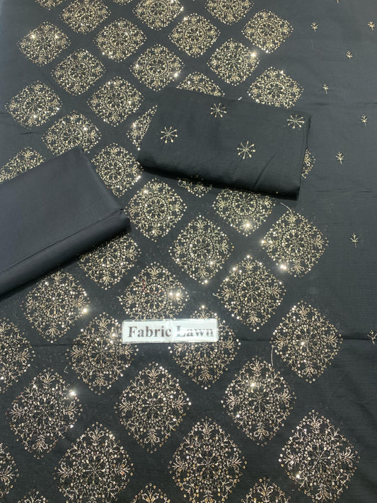 Embroidered - Lawn 2 Pcs   Unstitched Shirt and Trouser