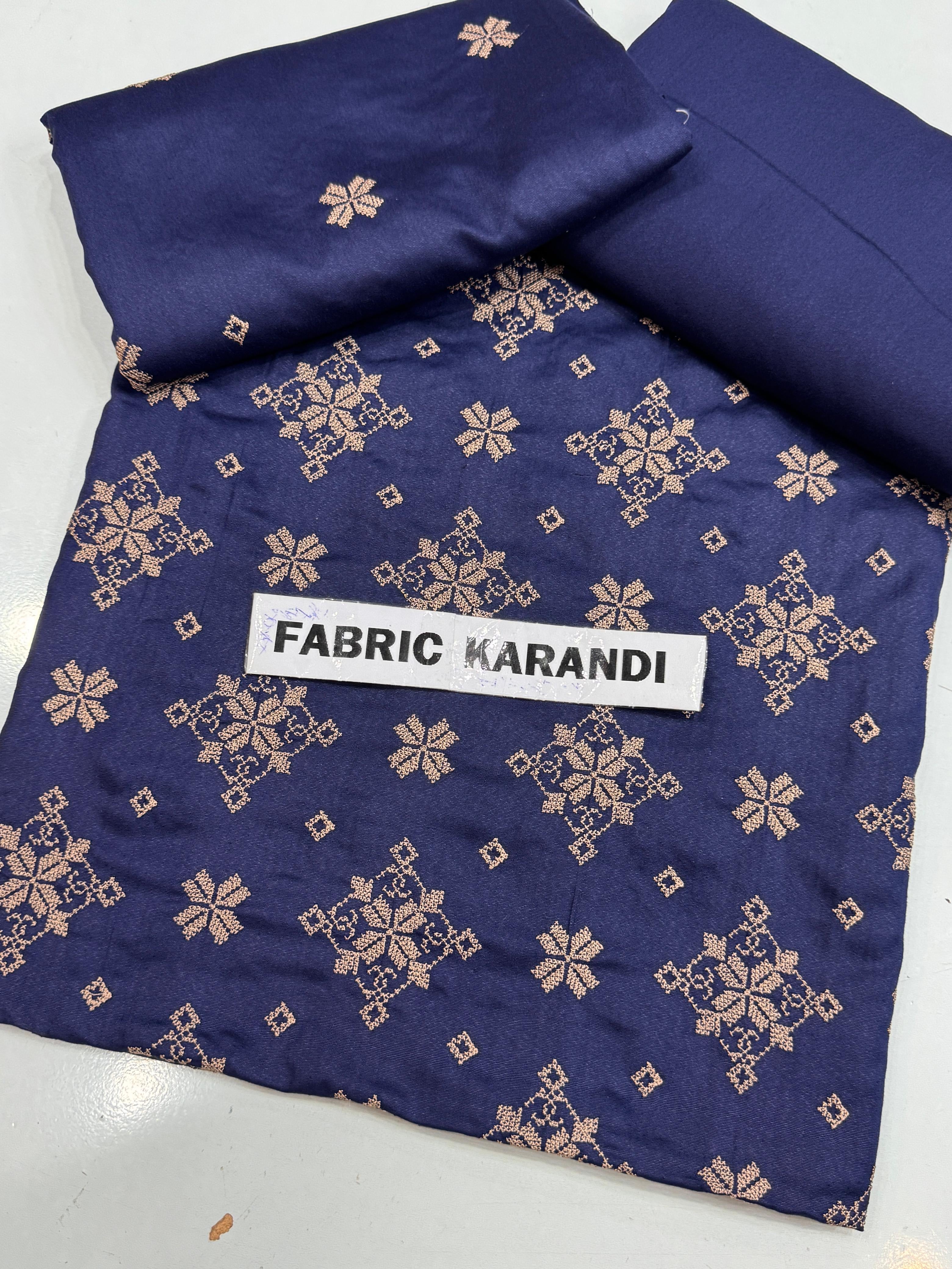 Bareeze - Karandi 2Pc      Premium Embroidered Unstitched Suit - Latest Fashion