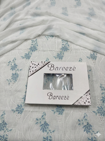 Bareeze Chikan Kari - Lawn 3 Pcs Allover Embroidered unstitched Dress with Chiffon Dupatta.