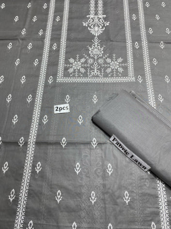 Embroidered - Lawn 2 Pcs   Unstitched Shirt and Trouser.