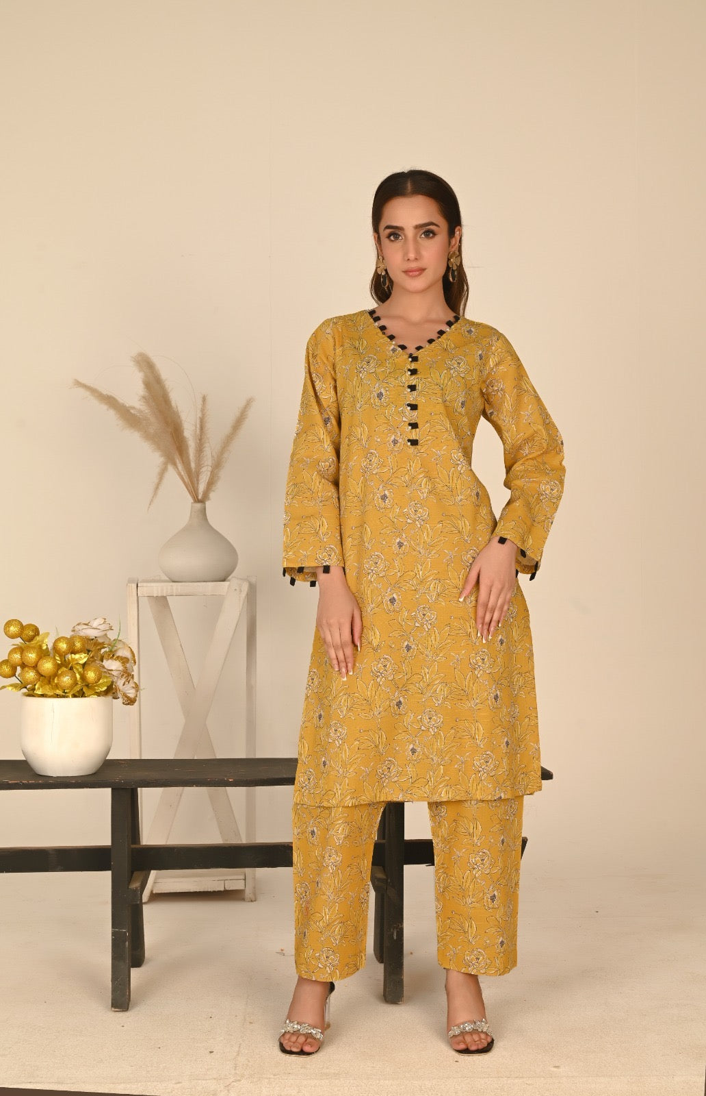 Khaddar - 2Pcs Printed Shirt And Trouser