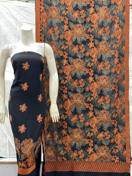 Bareeze - karandi 3Pc Embroidered Unstitched Outfit: winter wear Latest Fashion