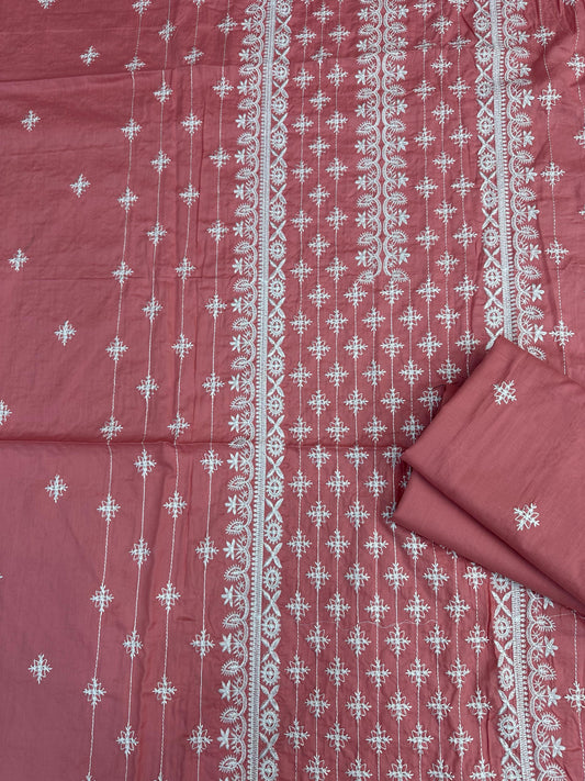 Bareeze Lawn 2 Pcs Embroidered Unstitched Suit - Summer Oufits.