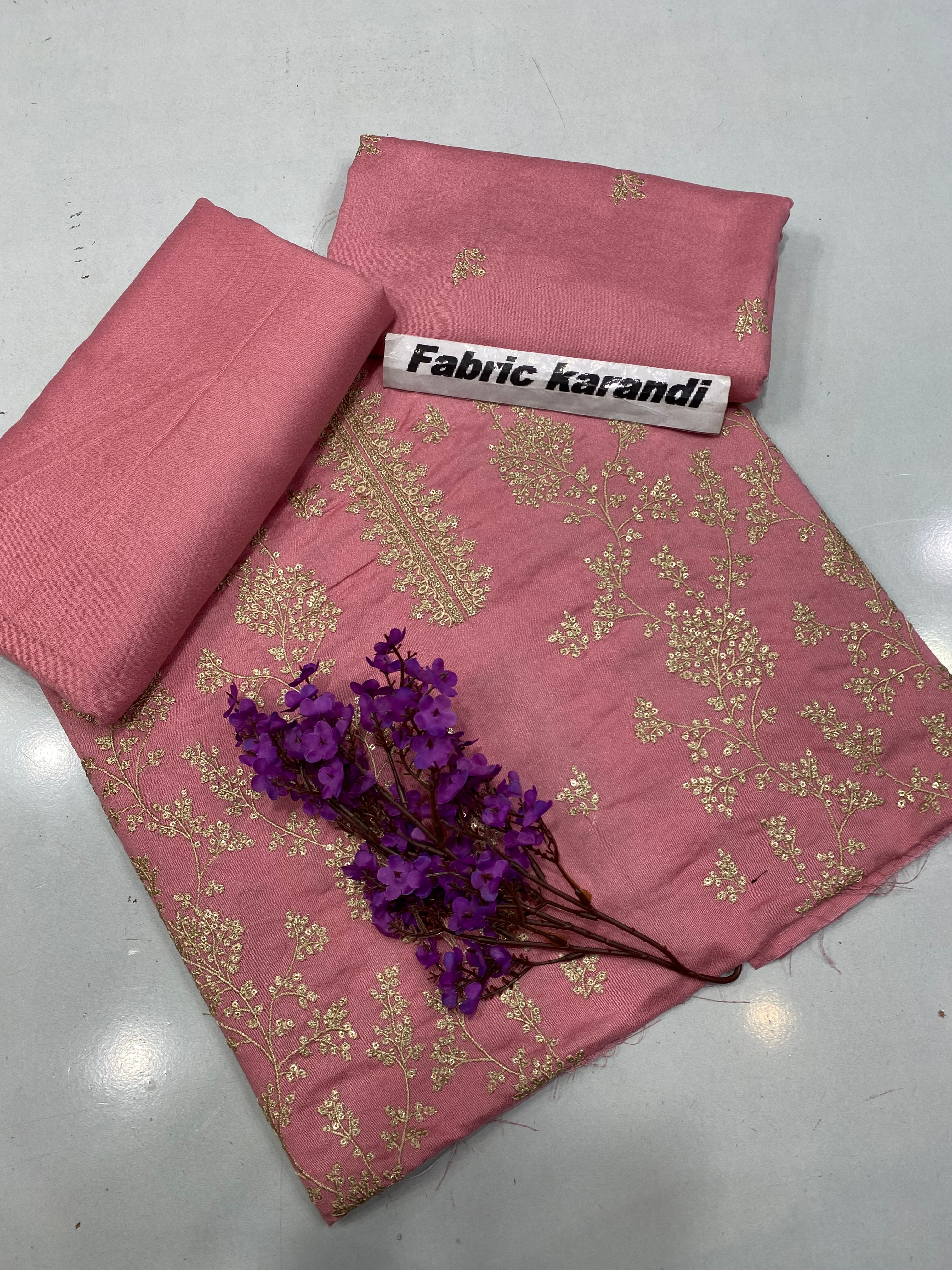 Bareeze - Karandi 2Pc                Premium Embroidered Unstitched Suit