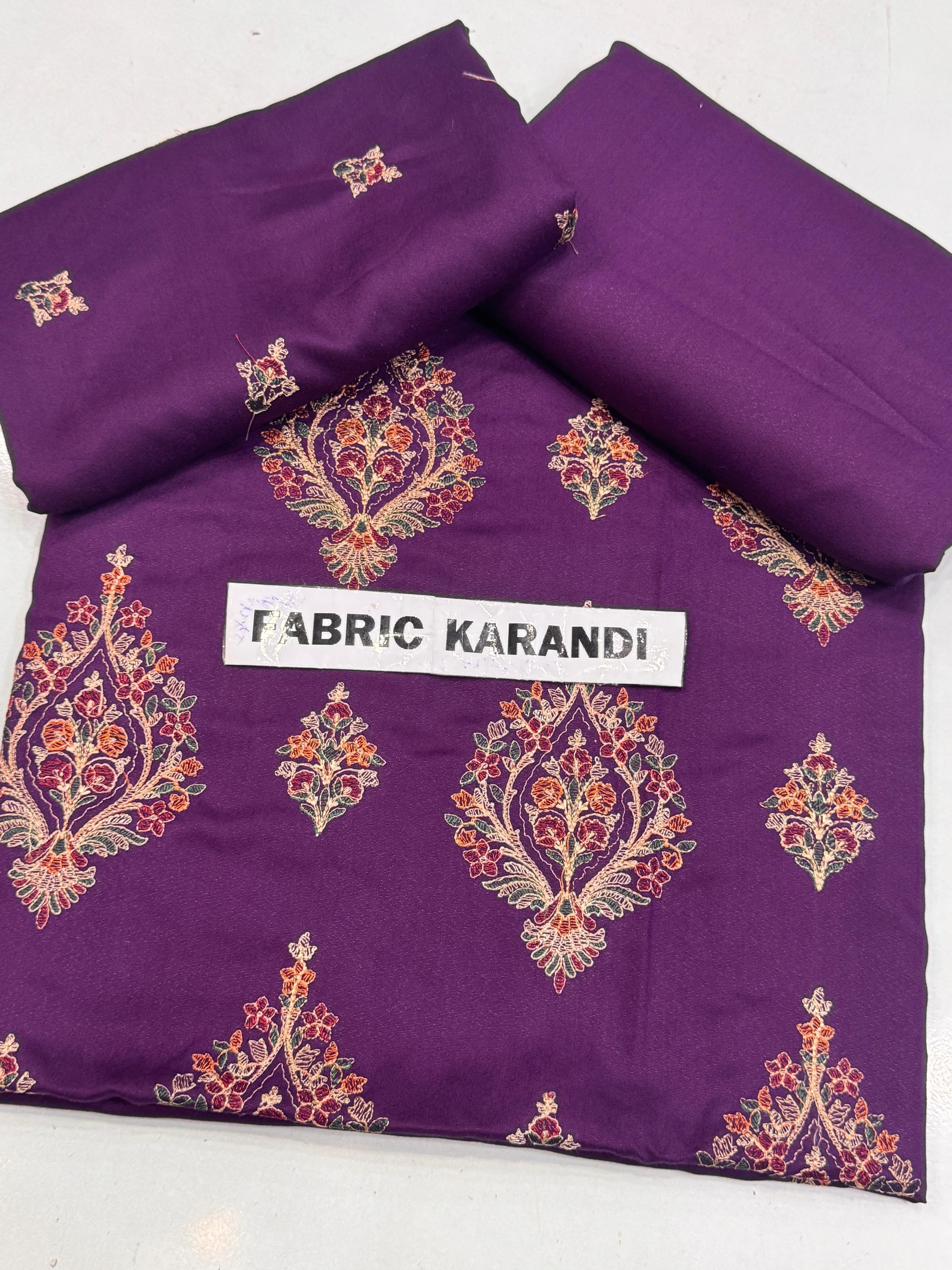 Bareeze - Karandi 2Pc      Premium Embroidered Unstitched Suit - Latest Fashion