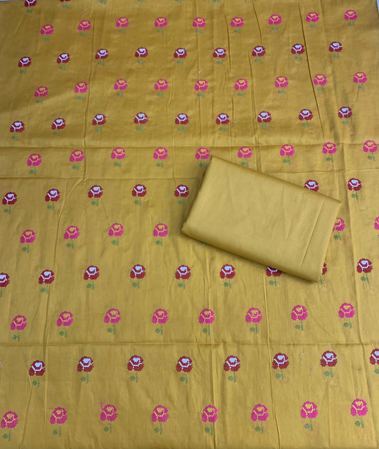 Allover Beautiful Lawn 2 Pcs Embroidered Unstitched Suit - Summer Oufits.