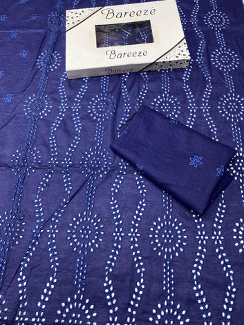 Chikan Kari - Lawn 2 Pcs Embroidered Unstitched Suit - Summer Oufits.