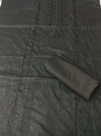 Black Collection 7 Different Embroidered - Lawn 2 Pcs   Unstitched Shirt and Trouser