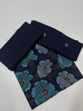 Bareeze - Karandi 2Pc Premium Embroidered Unstitched Suit