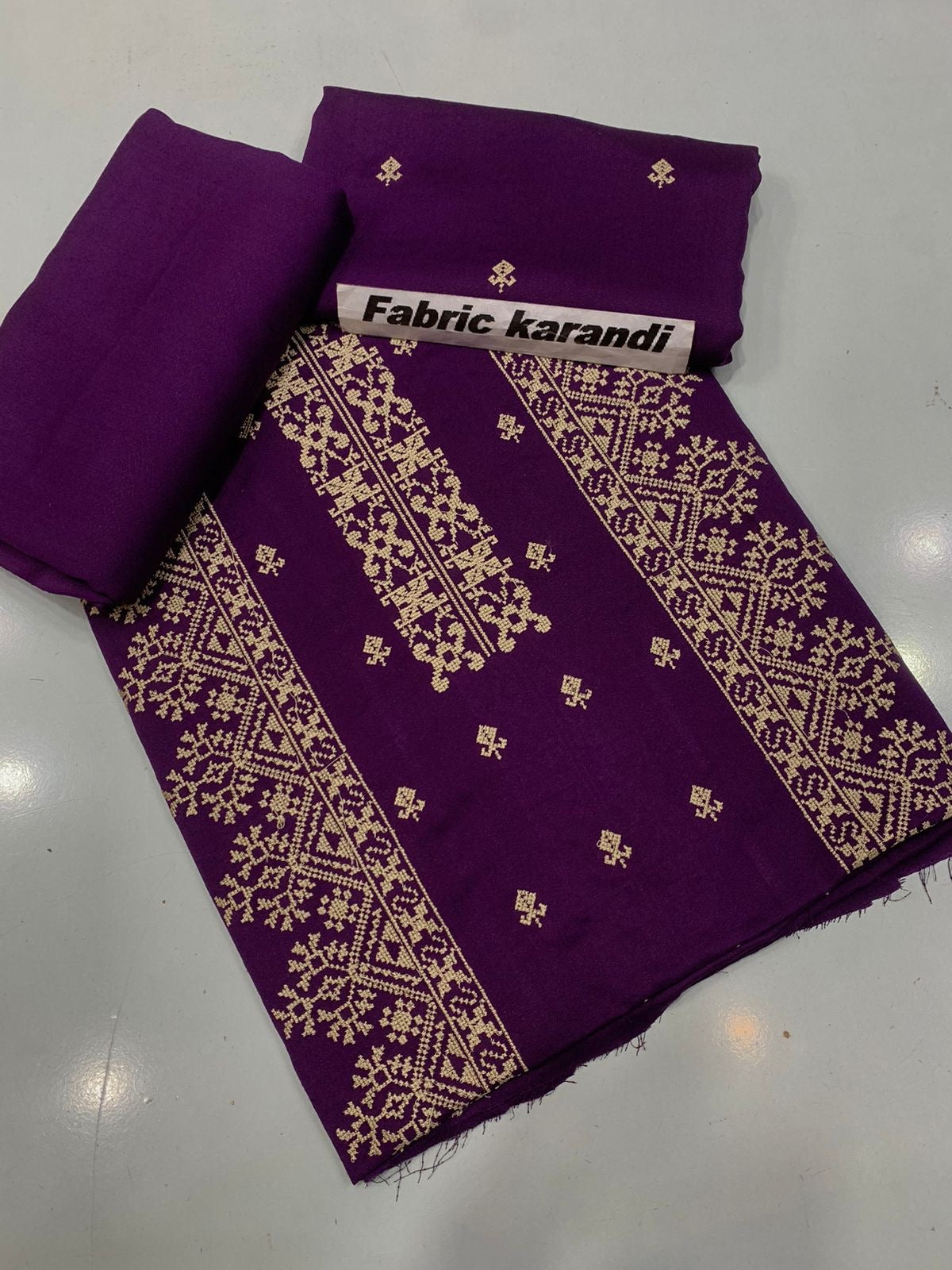 Bareeze - Karandi 2Pc                Premium Embroidered Unstitched Suit