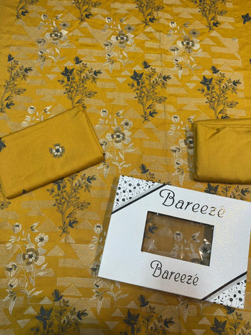 Bareeze - Karandi 2Pc Premium Embroidered Unstitched Suit
