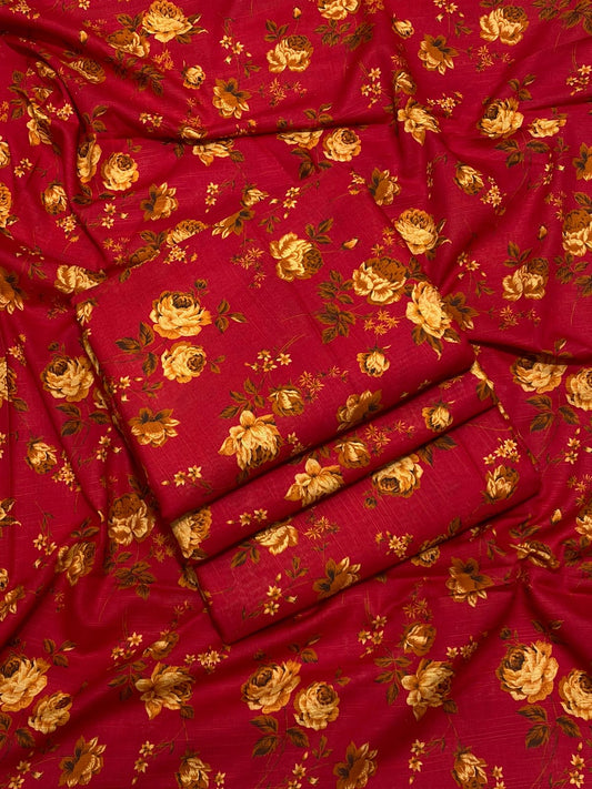 Khaddar - 2Pcs Printed Shirt and Trouser