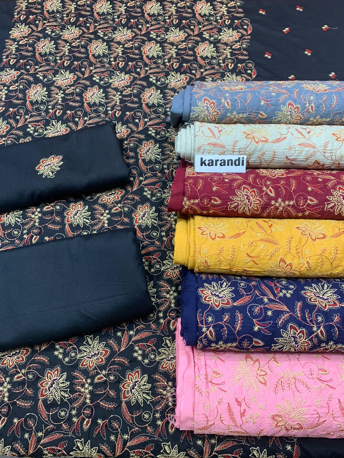 Bareeze - Karandi 2Pc                Premium Embroidered Unstitched Suit