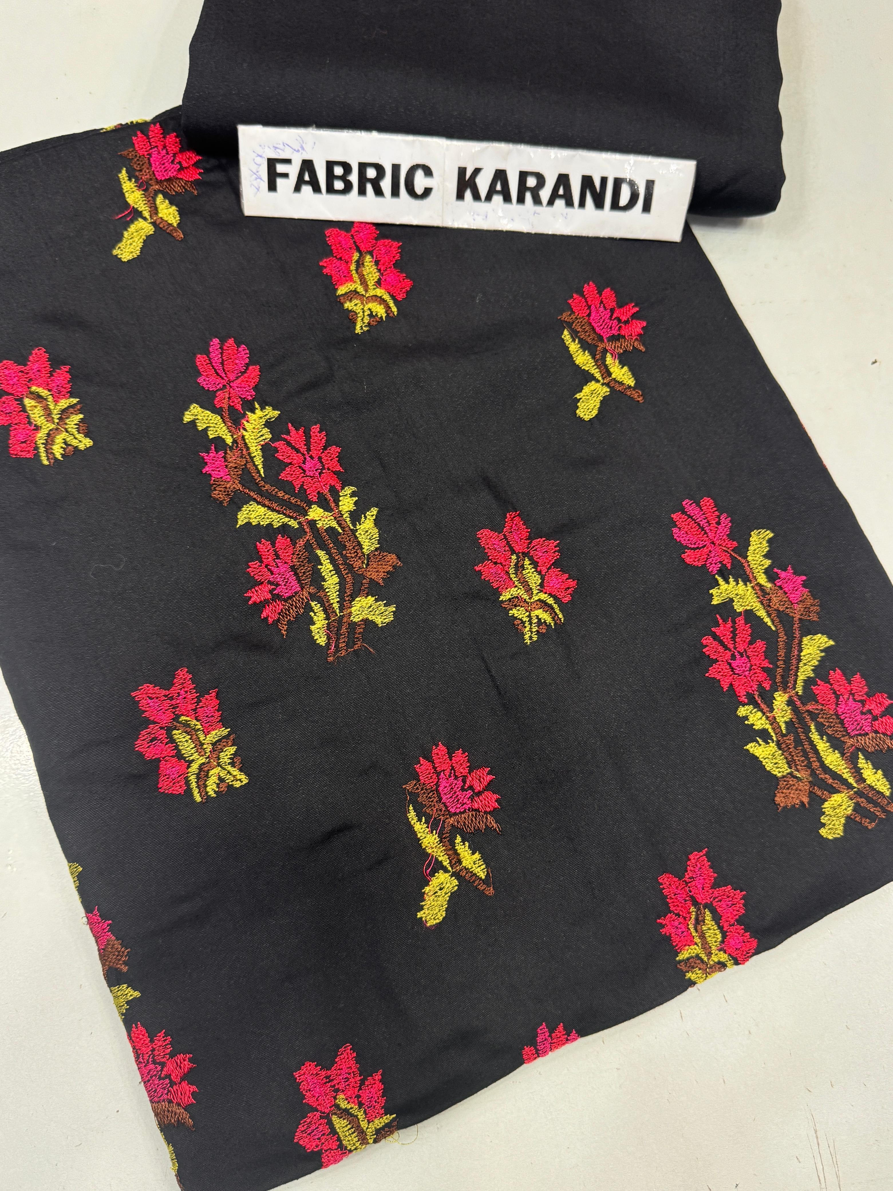 Bareeze - karandi 2Pcs             Allover Embroidered unstitched Outfit: winter Elegance.