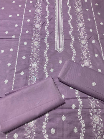 Embroidered  bana doria - Lawn 2 Pcs   Unstitched Shirt and Trouser
