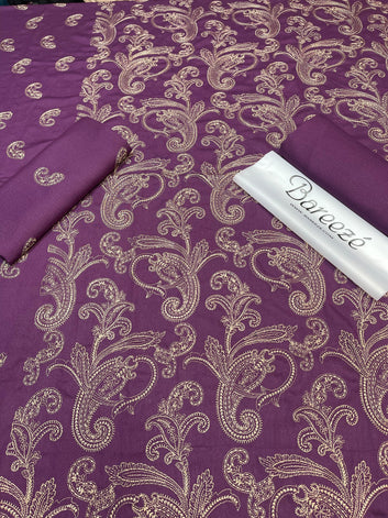 Bareeze - Karandi 2Pc Premium Embroidered Unstitched Suit