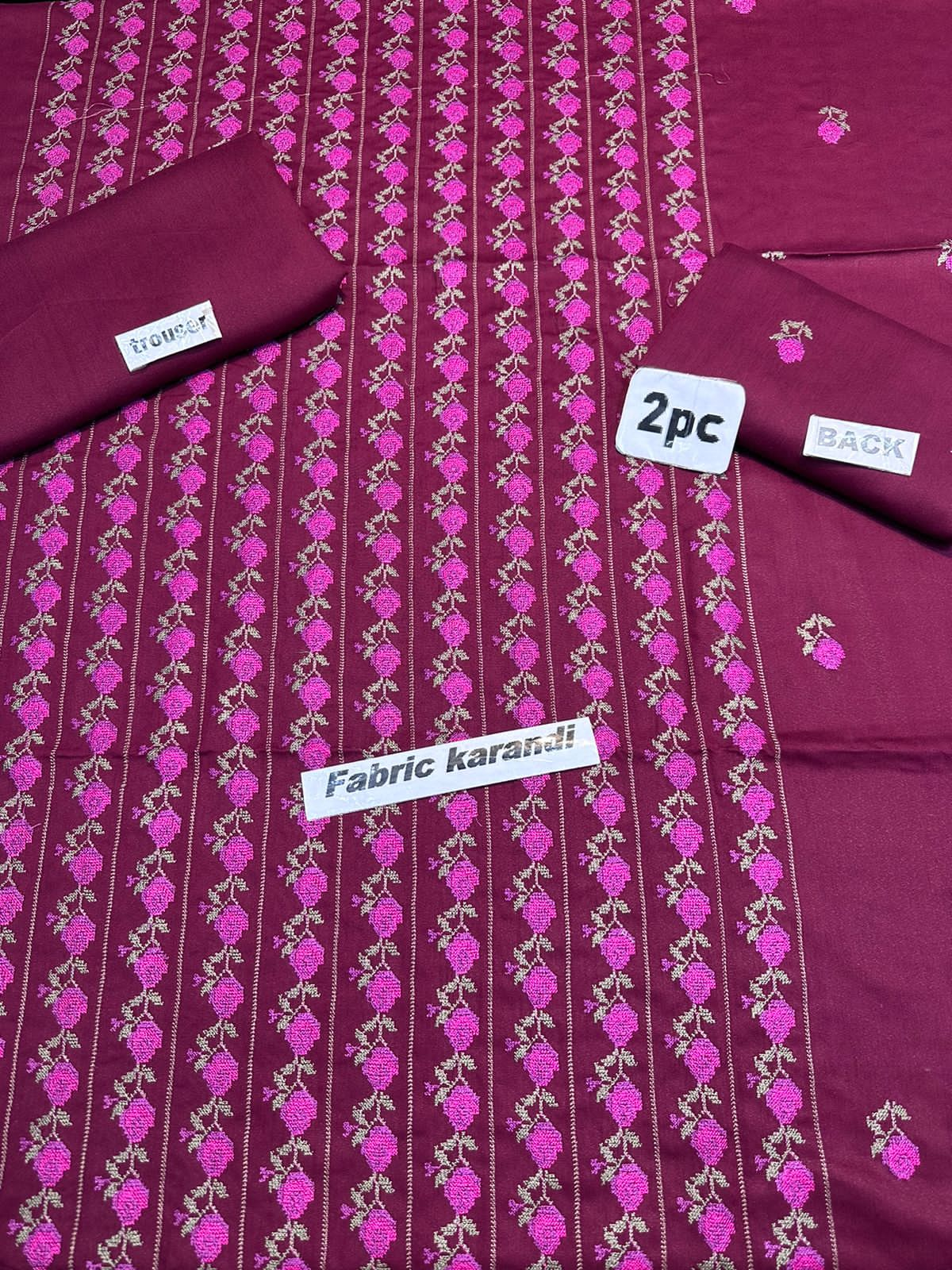 Bareeze - Karandi 2Pc Premium Viscous Embroidered Unstitched Suit: Winter Elegance