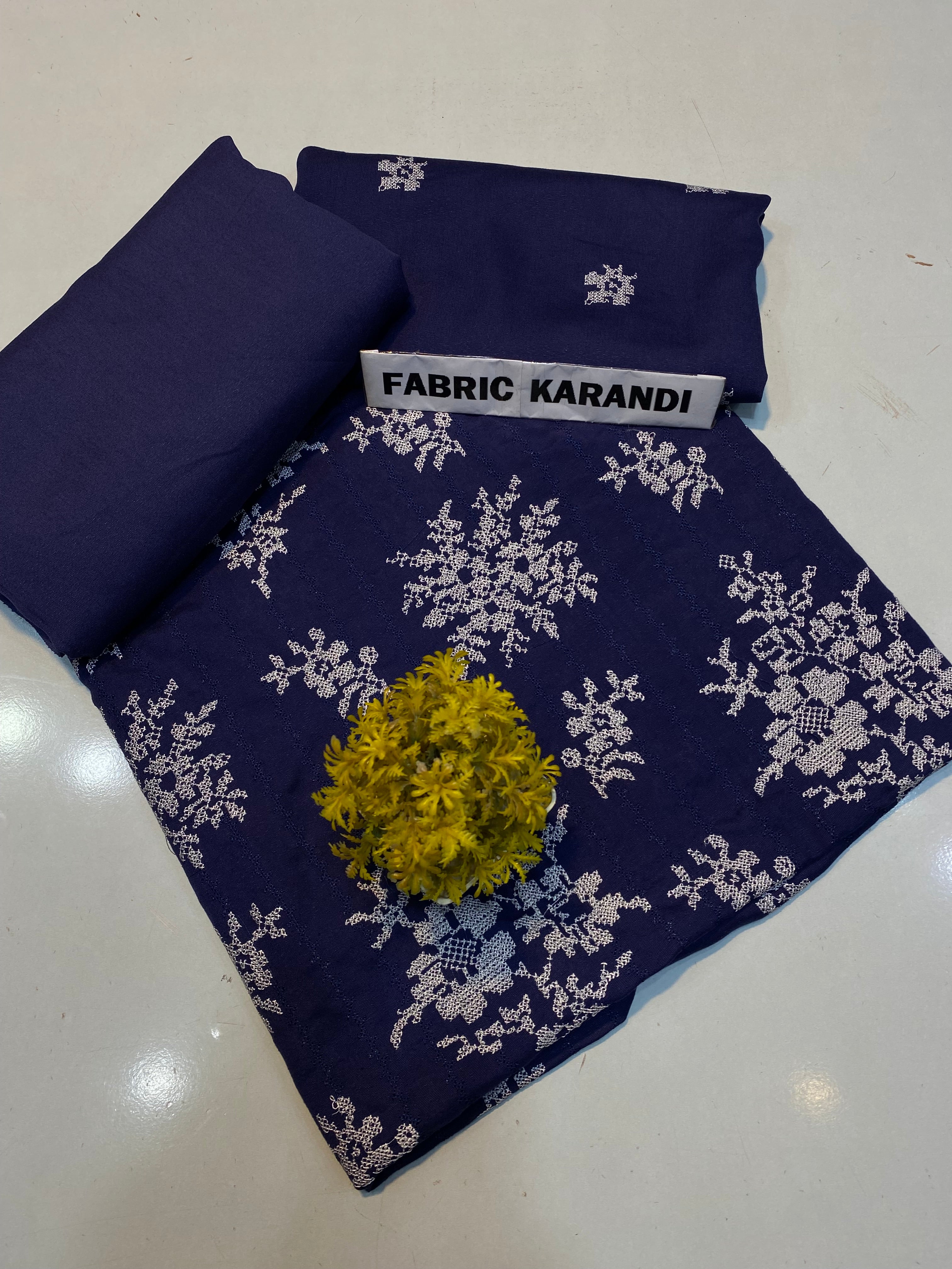 Bareeze - Karandi 2Pc                Premium Embroidered Unstitched Suit