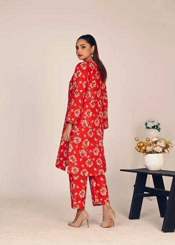 Khaddar - 2Pcs Printed Shirt And Trouser