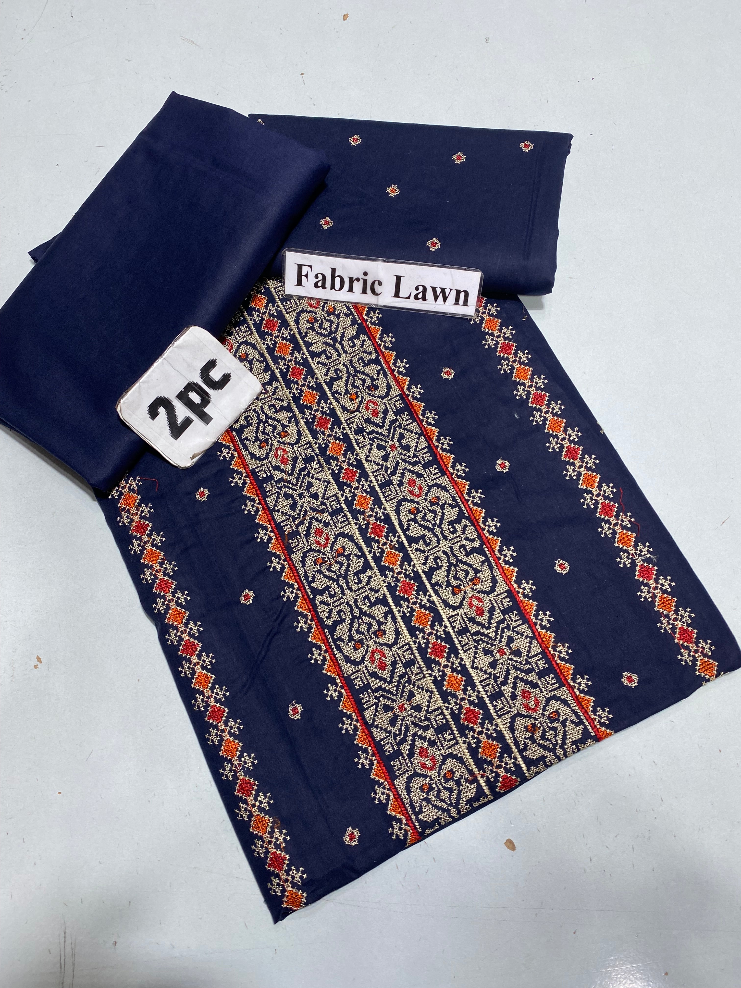 Embroidered - Lawn 2 Pcs   Unstitched Shirt and Trouser