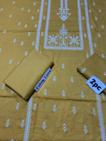 Embroidered - Lawn 2 Pcs   Unstitched Shirt and Trouser