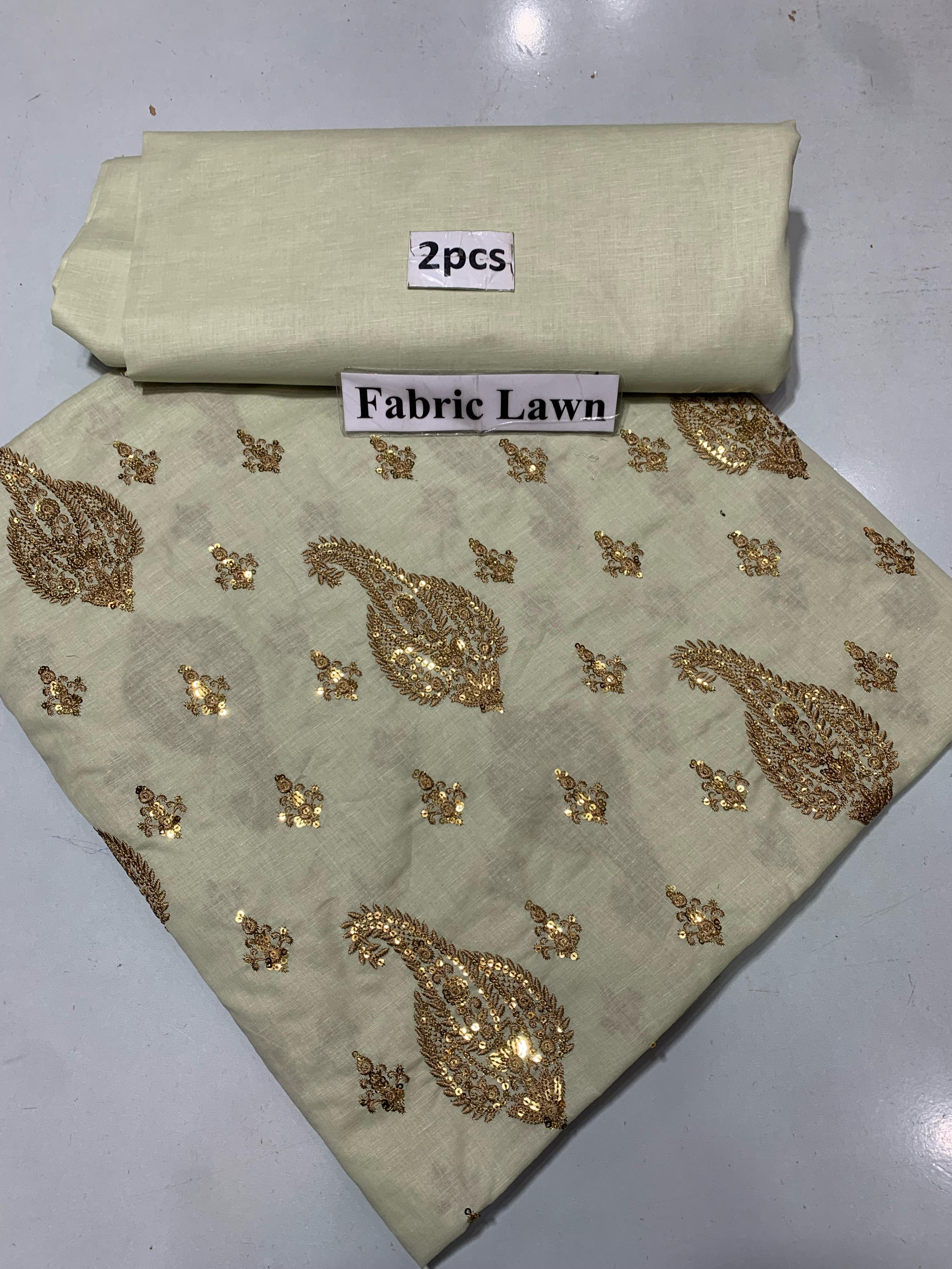 Embroidered - Lawn 2 Pcs   Unstitched Shirt and Trouser