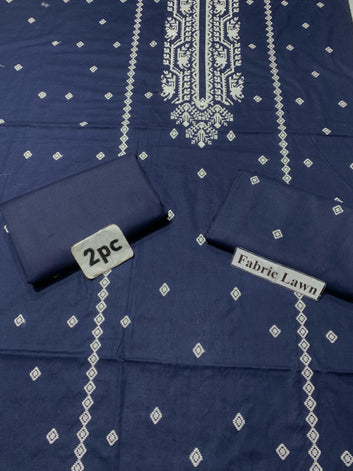 Embroidered - Lawn 2 Pcs   Unstitched Shirt and Trouser……