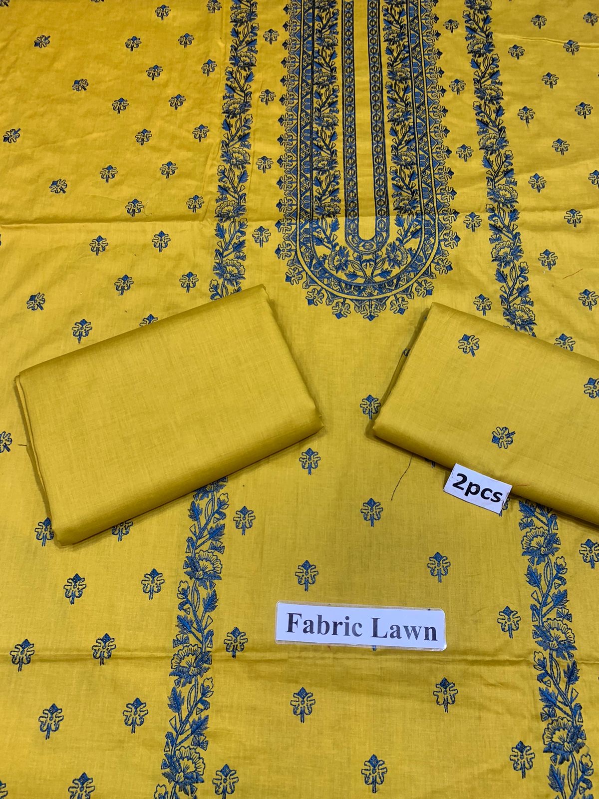 Embroidered - Lawn 2 Pcs   Unstitched Shirt and Trouser