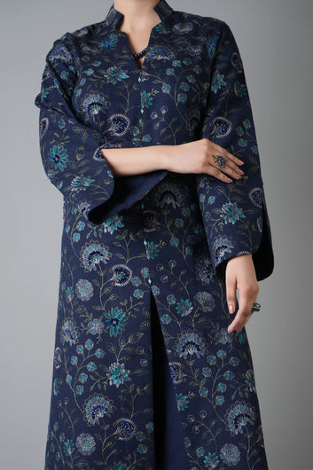 Bareeze- Karandi 3 Pcs All Over Embroidered Unstitched Suit With Chiffon Dupatta