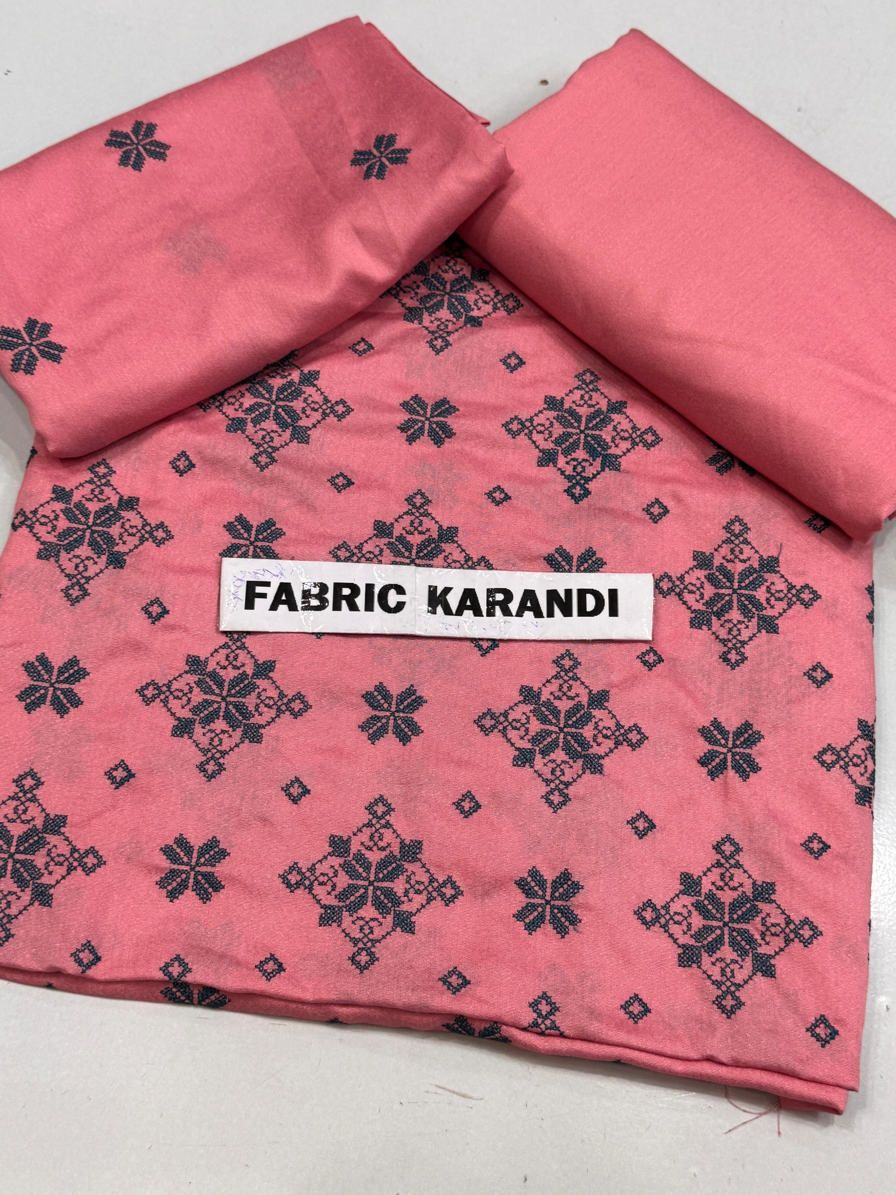 Bareeze - Karandi 2Pc      Premium Embroidered Unstitched Suit - Latest Fashion