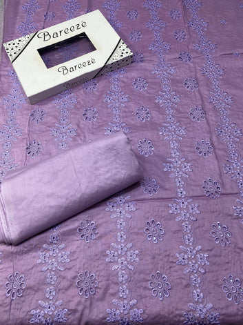 Bareeze Embroidered Chikan Kari Lawn 2 Pcs Unstitched Suit - Summer Oufits.