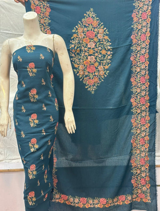 Bareeze - karandi 3Pc Embroidered Unstitched Outfit: winter Elegance - Latest Fashion