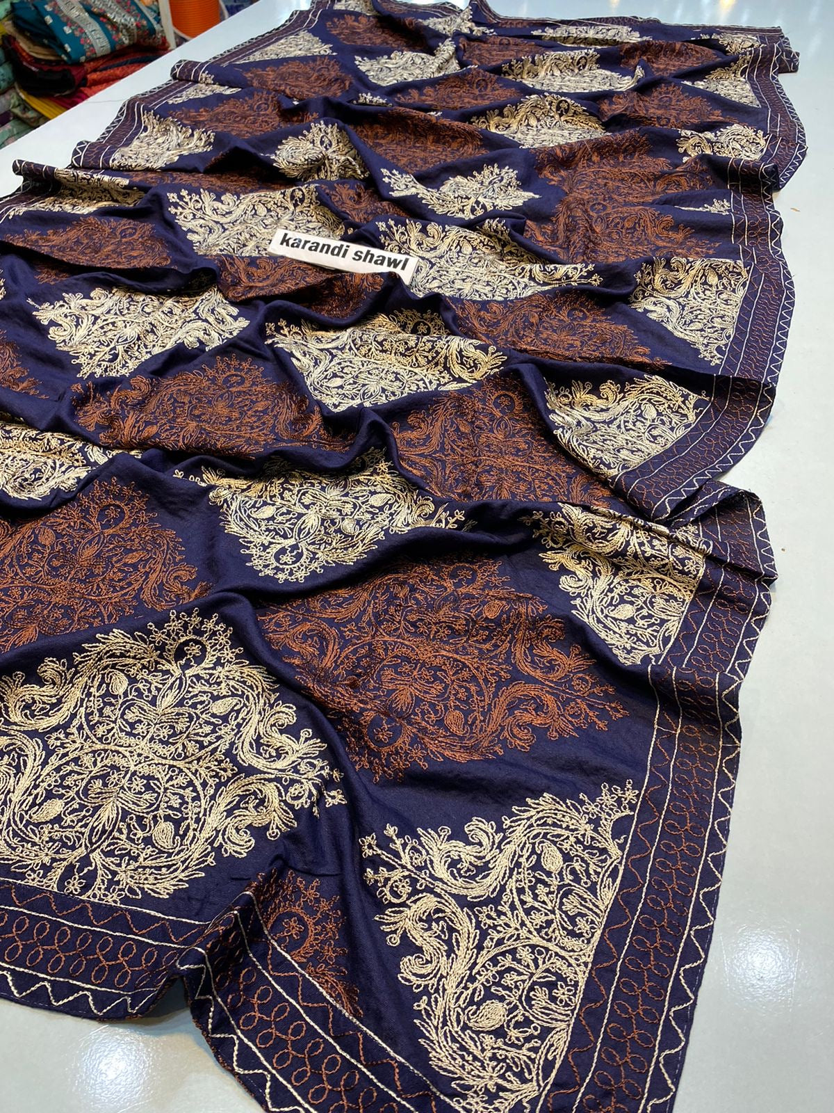 Bareeze Karandi Shawls               Heavy Viscous Embroidered