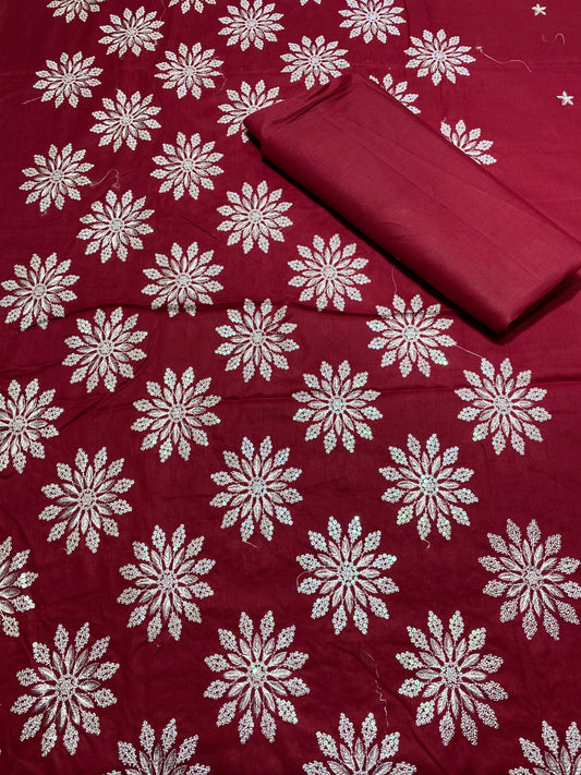 Embroidered - Lawn 2 Pcs   Unstitched Shirt and Trouser