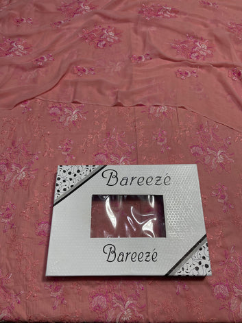 Bareeze - Lawn 3 Pcs Allover Embroidered unstitched Dress with Chiffon Dupatta.